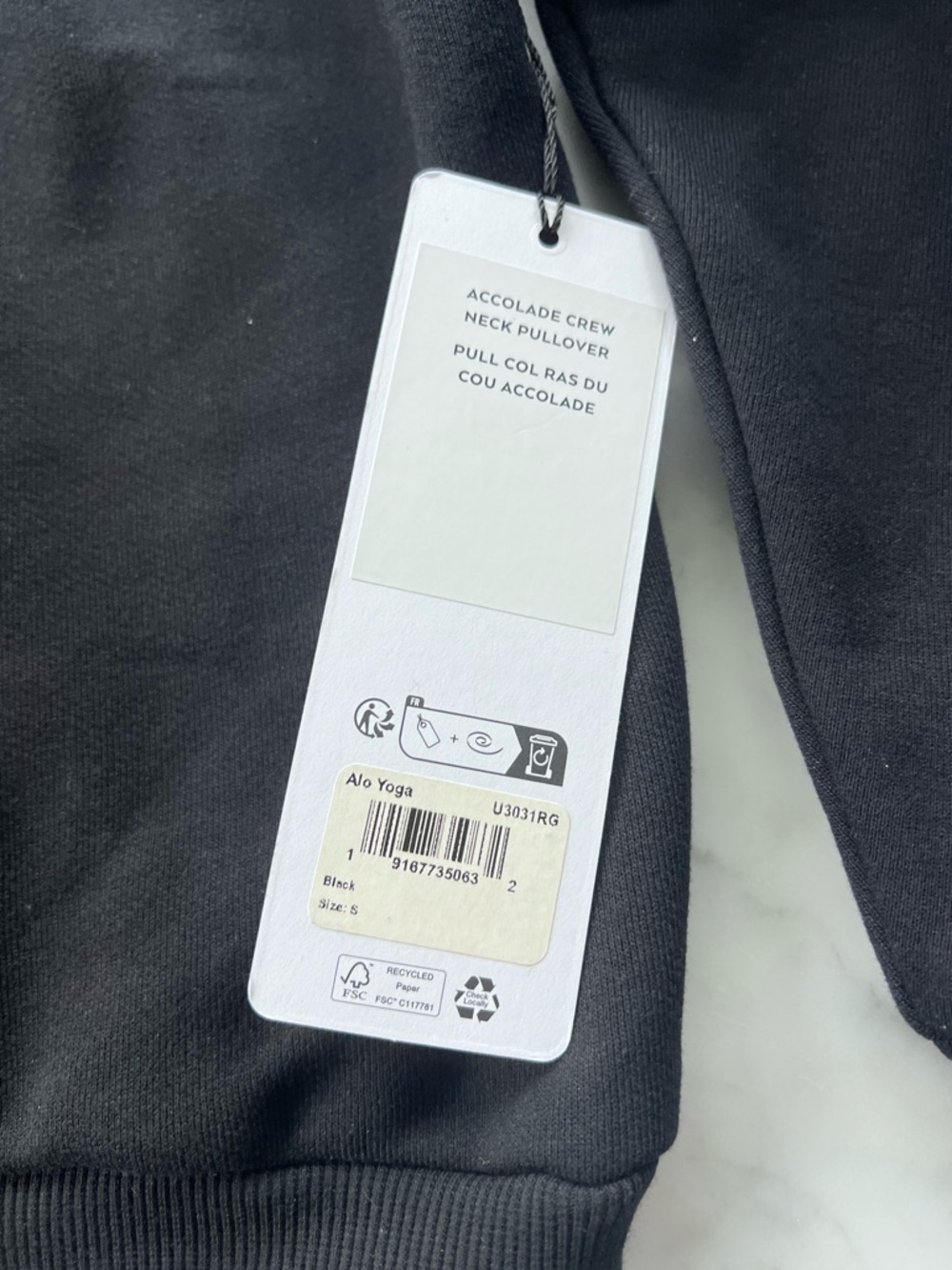 NWT ALO Yoga Accolade Sweatshirt in Black Size Small - Picture 9 of 11